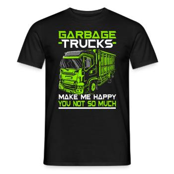 Garbage Truck Trash Collector Recycling Abfall - Männer T-Shirt - Schwarz - Vorne - AI Model Male 178 light (178cm)