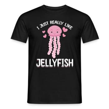 Jellyfish Jellyfish I just like jellyfish very much - Men's T-Shirt - black - Front - AI Model Male 178 light (178cm)
