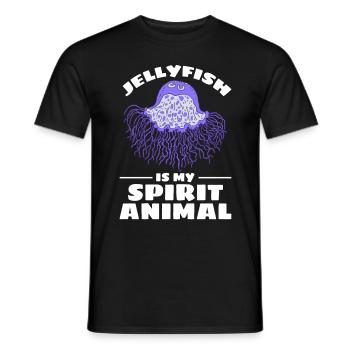 Jellyfish is my spirit Animal Jellyfish - Men's T-Shirt - black - Front - AI Model Male 178 light (178cm)
