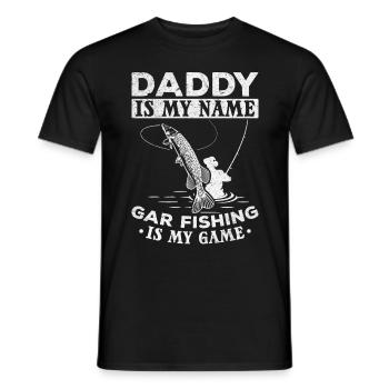 Garfish Daddy est mon nom Gar Fishing est mon nom - T-shirt homme - noir - Devant - AI Model Male 178 light (178cm)
