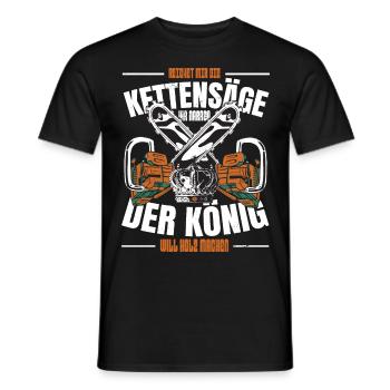 Holzfäller Geschenk Forstwirt Lustig Sprüche - Männer T-Shirt - Schwarz - Vorne - AI Model Male 178 light (178cm)