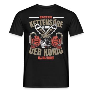 Kettensäge Holzfäller Sprüche Forstwirt - Männer T-Shirt - Schwarz - Vorne - AI Model Male 178 light (178cm)