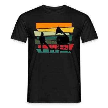 Verre soufflant verre Verre soufflant - T-shirt homme - noir - Devant - AI Model Male 178 light (178cm)