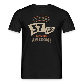 37th Birthday It Took 37 Years - Men's T-Shirt - black - Front - AI Model Male 178 light (178cm)