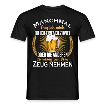 Biertrinker Biergarten Outfit Geschenk - Männer T-Shirt - Schwarz - Vorne - AI Model Male 178 light (178cm)