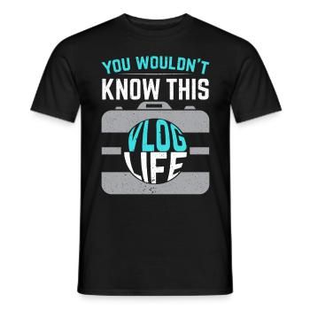 Vlog Leben Social Media Content Creator Vlogger - Männer T-Shirt - Schwarz - Vorne - AI Model Male 178 light (178cm)