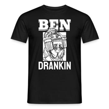 Ben Drankin Drôle de bière Boire de la bière 4 juillet - T-shirt homme - noir - Devant - AI Model Male 178 light (178cm)