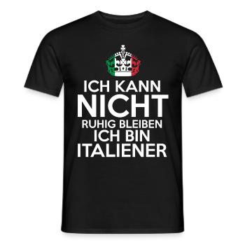 Italia Italien Italiener Italienisches - Männer T-Shirt - Schwarz - Vorne - AI Model Male 178 light (178cm)
