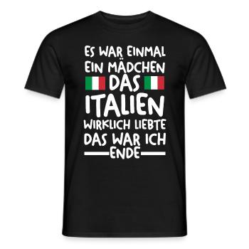 Italia Italien Italiener Italienisches - Männer T-Shirt - Schwarz - Vorne - AI Model Male 178 light (178cm)