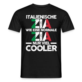 Italia Zia Italienerin Tante Italien - Männer T-Shirt - Schwarz - Vorne - AI Model Male 178 light (178cm)