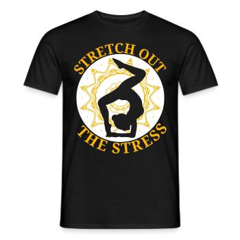 Les vrais hommes font du yoga amoureux de la méditation Exercice de remise en forme - T-shirt homme - noir - Devant - AI Model Male 178 light (178cm)