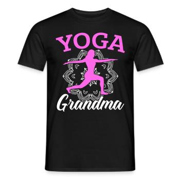 Étirez la méditation de l’amateur de yoga du stress Fitne - T-shirt homme - noir - Devant - AI Model Male 178 light (178cm)