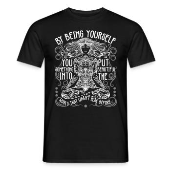 Yoga Bringt Klarheit ins Leben Verwirrung Meditati - Männer T-Shirt - Schwarz - Vorne - AI Model Male 178 light (178cm)
