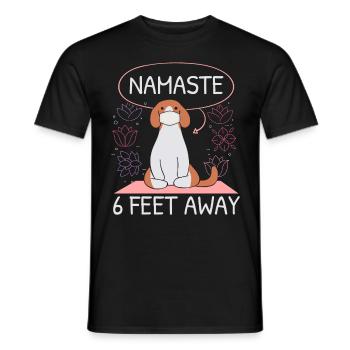 Yoga Teacher Meditation Fitness Exercise - Men's T-Shirt - black - Front - AI Model Male 178 light (178cm)