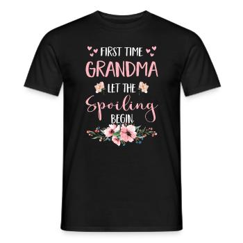 Werdende Großeltern tollste Omi Pfeil Oma Babyfüße - Männer T-Shirt - Schwarz - Vorne - AI Model Male 178 light (178cm)