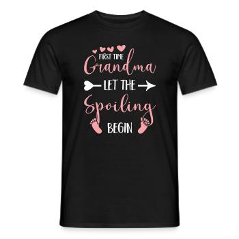 Oma Werdende tollste Omi Großeltern Baby Blumen - Männer T-Shirt - Schwarz - Vorne - AI Model Male 178 light (178cm)