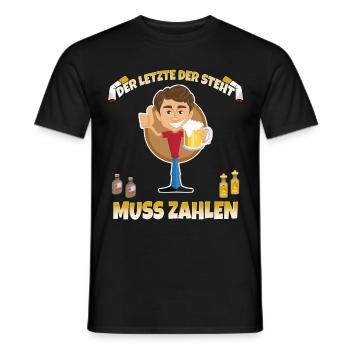 Enterrement de vie de garçon Alcool et célébration Dire - T-shirt homme - noir - Devant - AI Model Male 178 light (178cm)