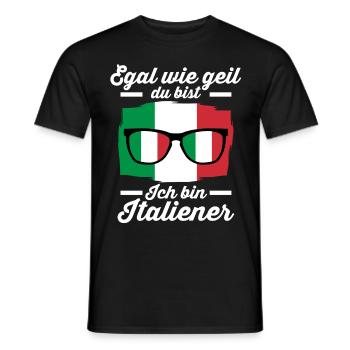 Italia Italiener Italienisches Italien - Männer T-Shirt - Schwarz - Vorne - AI Model Male 178 light (178cm)
