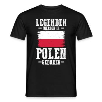 Polska Polen Pole Polnisches - Männer T-Shirt - Schwarz - Vorne - AI Model Male 178 light (178cm)