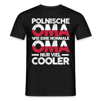 Polska Polin Polenische Oma Polen - Männer T-Shirt - Schwarz - Vorne - AI Model Male 178 light (178cm)