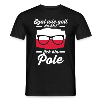 Polska Pole Polnisches Polen - Männer T-Shirt - Schwarz - Vorne - AI Model Male 178 light (178cm)