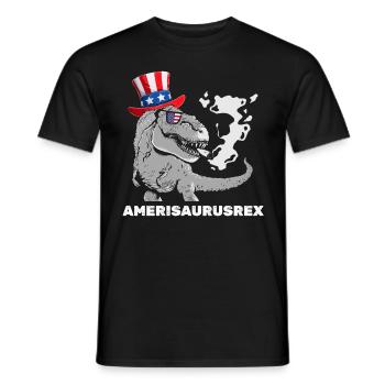 4th Of July Amerisaurusrex Patriotic Dinosaur - Männer T-Shirt - Schwarz - Vorne - AI Model Male 178 light (178cm)
