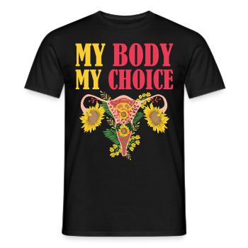 Women Abortion Feminism Equality - Men's T-Shirt - black - Front - AI Model Male 178 light (178cm)
