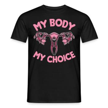 Women Abortion Feminism Equality - Men's T-Shirt - black - Front - AI Model Male 178 light (178cm)