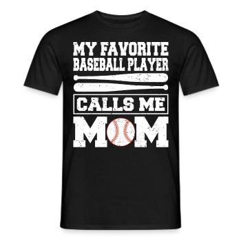 Joueur de baseball Équipe de baseball - T-shirt homme - noir - Devant - AI Model Male 178 light (178cm)