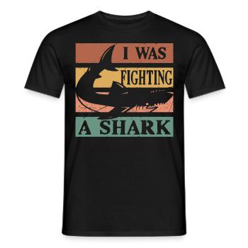 Great White Shark Hammer Shark - Men's T-Shirt - black - Front - AI Model Male 178 light (178cm)