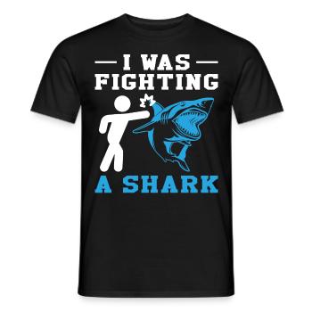 Great White Shark Hammer Shark - Men's T-Shirt - black - Front - AI Model Male 178 light (178cm)