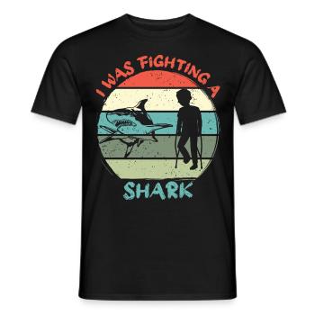 Great White Shark Hammer Shark - Men's T-Shirt - black - Front - AI Model Male 178 light (178cm)