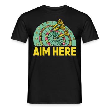 Herren Dart Spieler Score Alter Mann Hundred - Männer T-Shirt - Schwarz - Vorne - AI Model Male 178 light (178cm)
