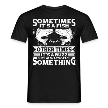 Pêche Pêche Pêcheur Pêche Canne à pêche - T-shirt homme - noir - Devant - AI Model Male 178 light (178cm)