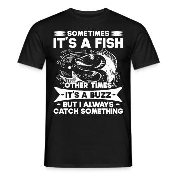 Pêche Pêche Pêcheur Pêche Canne à pêche - T-shirt homme - noir - Devant - AI Model Male 178 light (178cm)