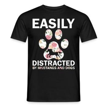Hunde Pferde Pitbull Buldogge Terrier - Männer T-Shirt - Schwarz - Vorne - AI Model Male 178 light (178cm)