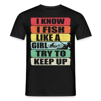 Pêche Pêche Pêcheur Pêche Canne à pêche - T-shirt homme - noir - Devant - AI Model Male 178 light (178cm)