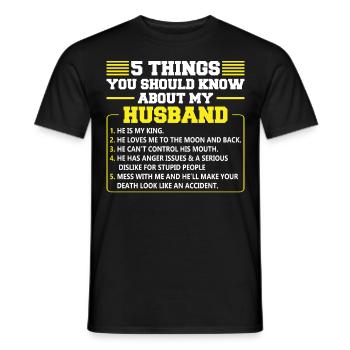Herren Stolzer Ehemann der besten Ehefrau der Welt - Männer T-Shirt - Schwarz - Vorne - AI Model Male 178 light (178cm)