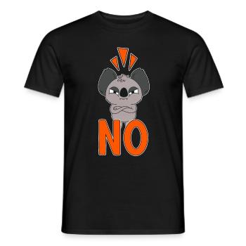 Avant que vous ne me demandiez Non! Koala Ours Koala Humour - T-shirt homme - noir - Devant - AI Model Male 178 light (178cm)