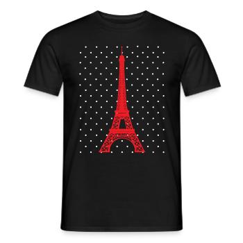Eiffelturm Paris Franzosen Frankreich - Männer T-Shirt - Schwarz - Vorne - AI Model Male 178 light (178cm)