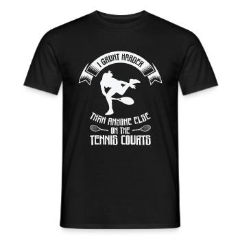 Joueur de tennis Raquette de tennis Balle de tennis - T-shirt homme - noir - Devant - AI Model Male 178 light (178cm)