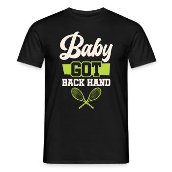 Joueur de tennis Raquette de tennis Balle de tennis - T-shirt homme - noir - Devant - AI Model Male 178 light (178cm)