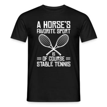 Joueur de tennis Raquette de tennis Balle de tennis - T-shirt homme - noir - Devant - AI Model Male 178 light (178cm)