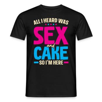 Alles was ich hörte war Sex und Pflege also bin ic - Männer T-Shirt - Schwarz - Vorne - AI Model Male 178 light (178cm)