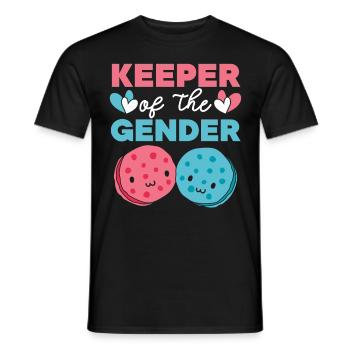 Hüter des Geschlechts Baby Reveal Baby-Ankündigung - Männer T-Shirt - Schwarz - Vorne - AI Model Male 178 light (178cm)