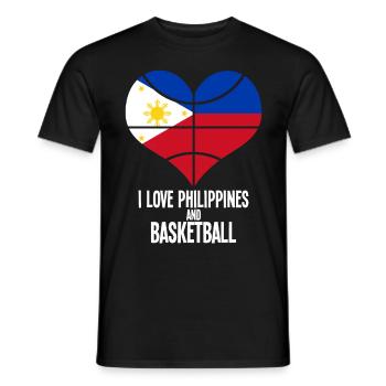 Philippines Filipino Flag Basketball I Cadeau - T-shirt homme - noir - Devant - AI Model Male 178 light (178cm)