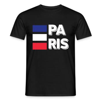 Paris in France French colours - Men's T-Shirt - black - Front - AI Model Male 178 light (178cm)