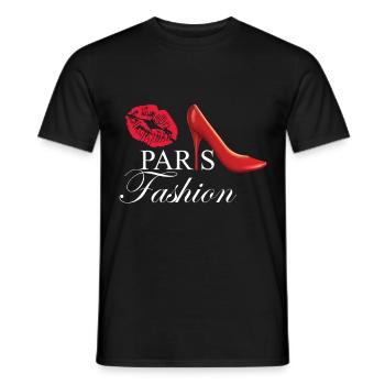 Paris Fashion Kussmund France - Men's T-Shirt - black - Front - AI Model Male 178 light (178cm)