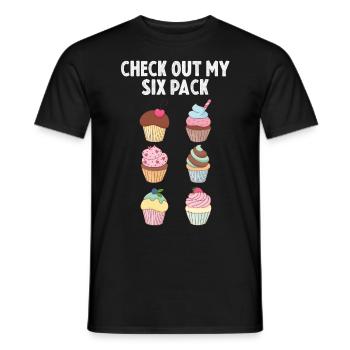 Muffin Sixpack Muffins Pâtisseries sucrées - T-shirt homme - noir - Devant - AI Model Male 178 light (178cm)