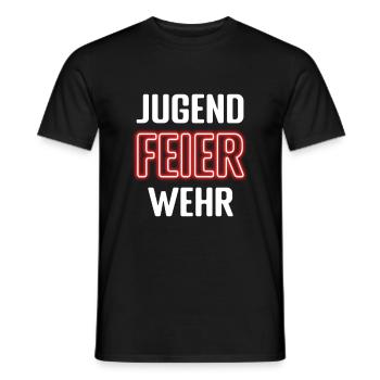 Jugendfeuerwehr - Jugendfeierwehr - Männer T-Shirt - Schwarz - Vorne - AI Model Male 178 light (178cm)